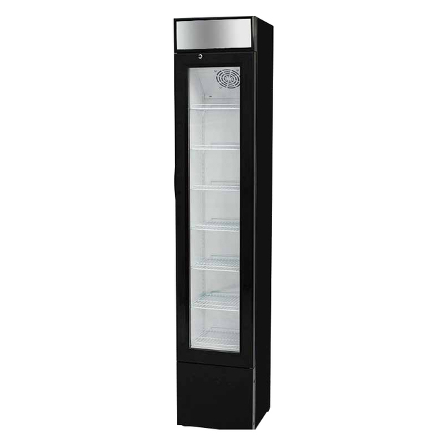 Ultra-narrow refrigerated display cabinet