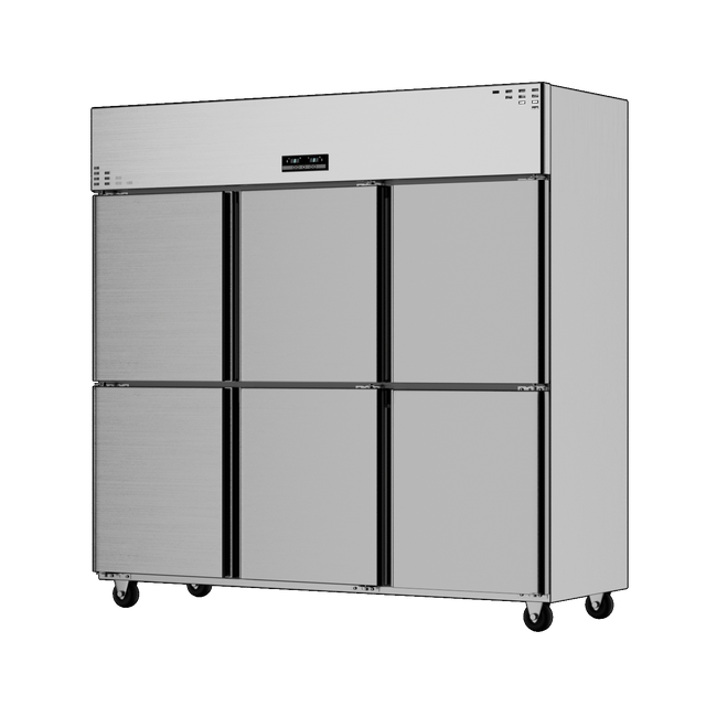 Commercial Stainless Steel Six-door Dual-temperature Freezer