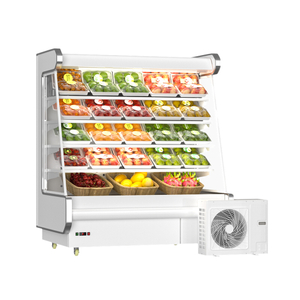 White Beveled Commercial Multi-functional Air Curtain Cabinet-Standard Version